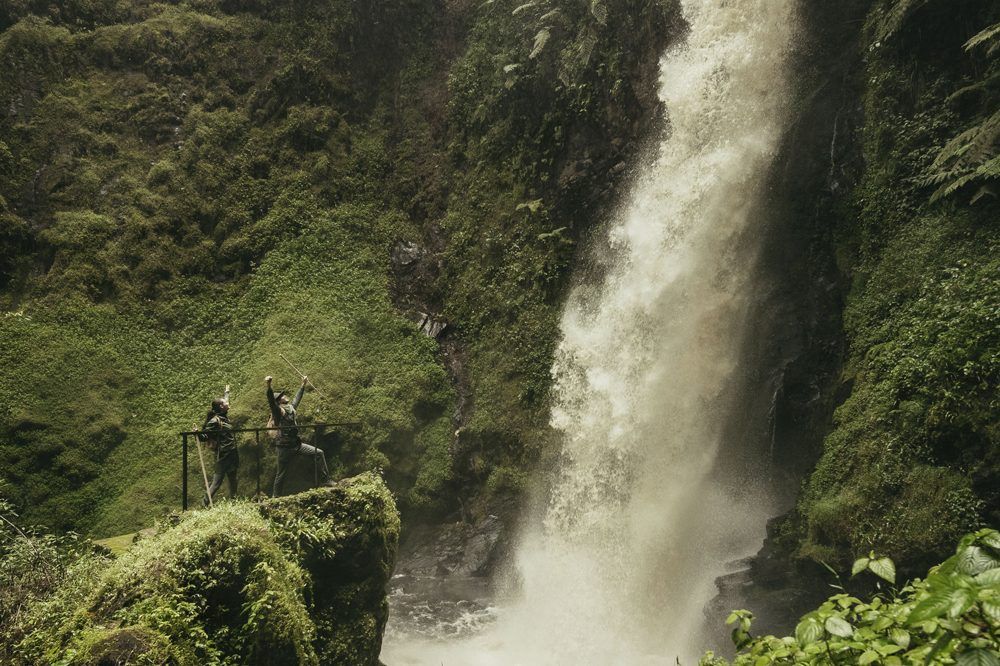 Guests trekking through the Waterfall Trail in Nyungwe Forest National Park, Rwanda